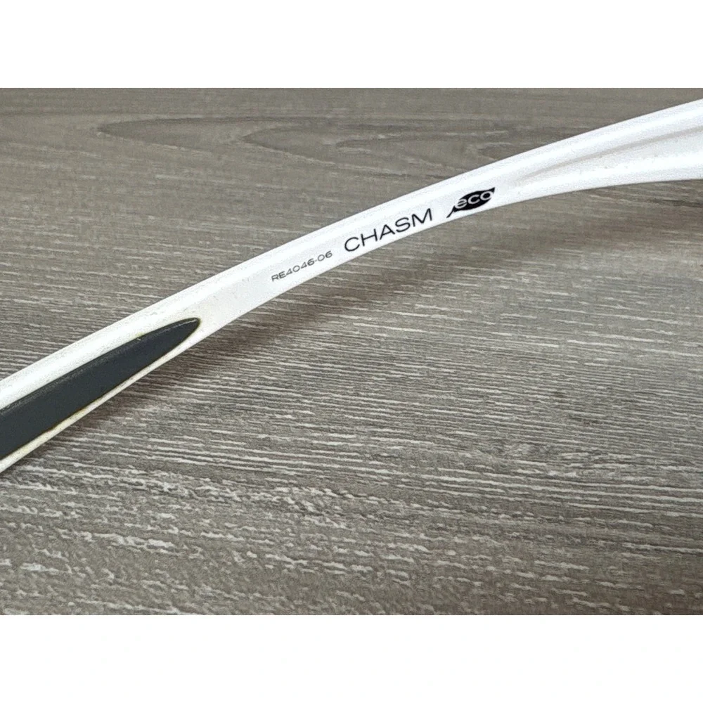 Revo Chasm RE4046-06‎ Polarized Sunglasses White Wrap Sport Mens Made in USA
